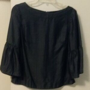 White House Black Market Denim Look/ Chambray Blouse/Top Size 2